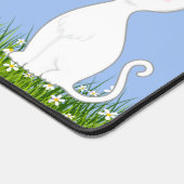 Chats blancs mignons avec des fleurs (Coin)