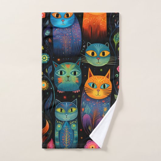 Chats bleus (Serviette à main)