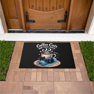 Chats Café et Tapis de Yoga Yoga de Chat Drôle