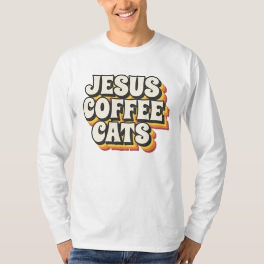 CHATS CAFÉ JÉSUS CHAT T-SHIRTS (Devant)