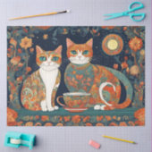 chats café papier de soie (Artisanat)