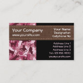 Chats Camouflage rose Carte de visite horizontal (Devant)