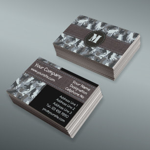 Chats Camouflage urbain Carte de visite horizontal