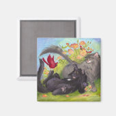 Chats, cardinaux et Roses / Magnet (Recto/Verso)