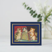 Chats chantants Vintages de carte postale (Debout devant)