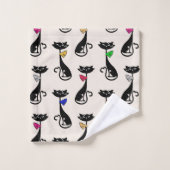 Chats-chefs noirs super (Gant de toilette)