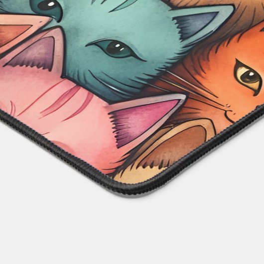 Chats colorés Doodle lunatique (Coin)