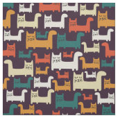 Chats colorés tissu Motif (Échantillon)