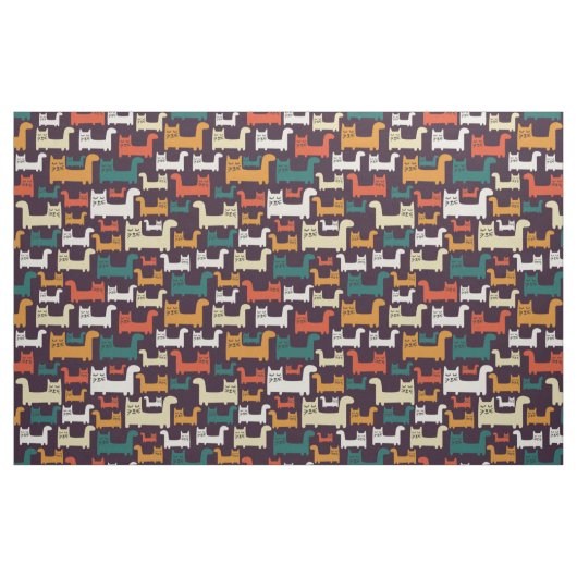 Chats colorés tissu Motif (Fat Quarter)