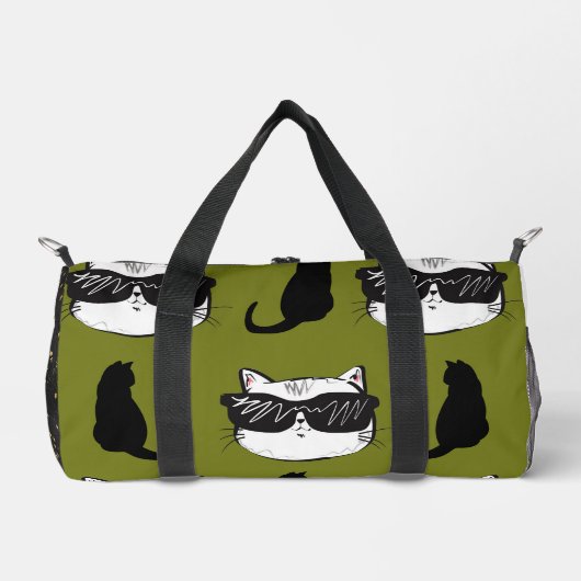 Chats Cool doux Vert Imprimer Couper Sac à coudre (Recto)