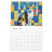 Chats cubistes – Calendrier d'art (Feb 2027)