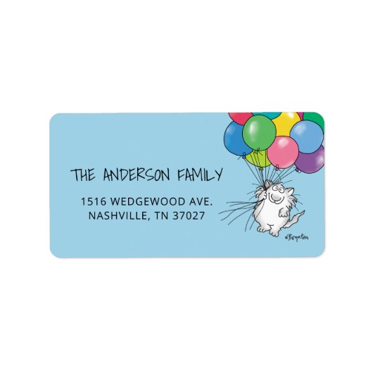 CHATS D'ANNIVERSAIRE par Sandra Boynton Étiquette (Devant)