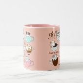 Chats dans des tasses à café (Centre)