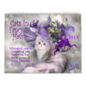 Chats dans le calendrier de fantaisie 2015 d'art (Protection)
