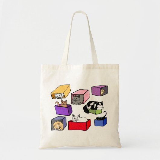 Chats dans le sac coloré de boîtes (Devant)