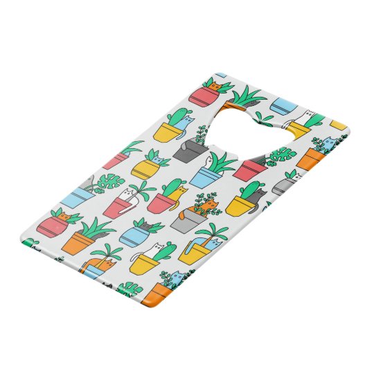 Chats dans les pots à fleurs (Devant Angle)