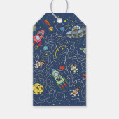 Chats dans l'espace étiquettes cadeaux (Devant)