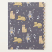 Chats dans l'espace Motif sans couture Nom personn (Dos)