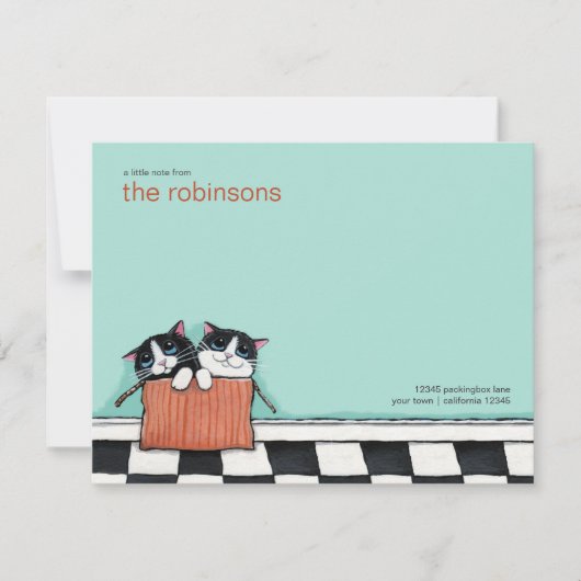 Chats dans un emballage | Carte de correspondance (Devant)