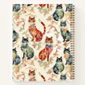 Chats dans un journal chinois Motif aquarelle (Dos)