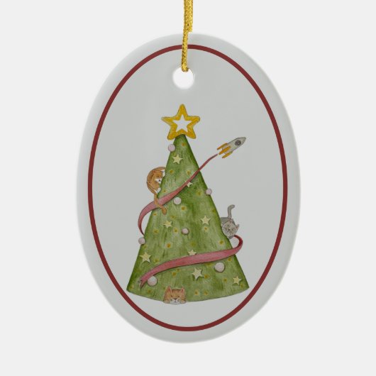 Chats dans un ornement d'arbre de Noël (Devant)