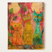 Chats d'aquarelle de Boho - Art de la féline terre (Dos)