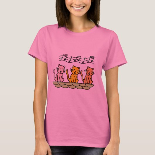 Chats de chant T-shirts et cadeaux (Devant)