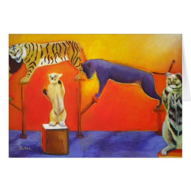 Chats de cirque - carte (Devant horizontal)