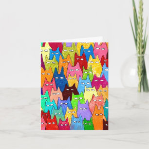 Chats de dessin animé drôles dessin au crayon de c