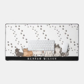 Chats de Dessin Animé Mignons Motif | Monogramme (Clavier et souris)