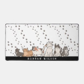 Chats de Dessin Animé Mignons Motif | Monogramme (Recto)