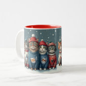Chats de Fêtes Parfaitement Festive Mug à deux ton (Devant gauche)