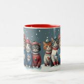 Chats de Fêtes Parfaitement Festive Mug à deux ton (Centre)