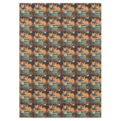 Chats De Gingembre Dans Un Pot Plante, Nappe (Devant)