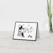 Chats de jazz | Carte de note pliée à tambour (Devant)