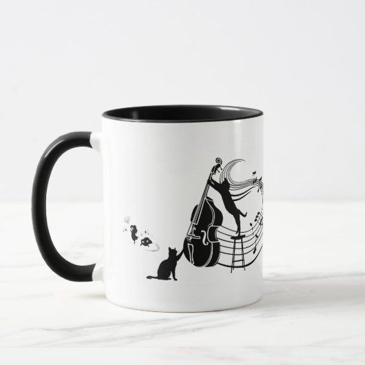 Chats de jazz | Double basse | Café Mug (Gauche)