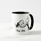 Chats de jazz | Piano | Café Mug (Devant droit)