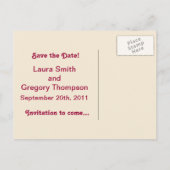 Chats de mariage vintage Sauvegardez la carte post (Dos)