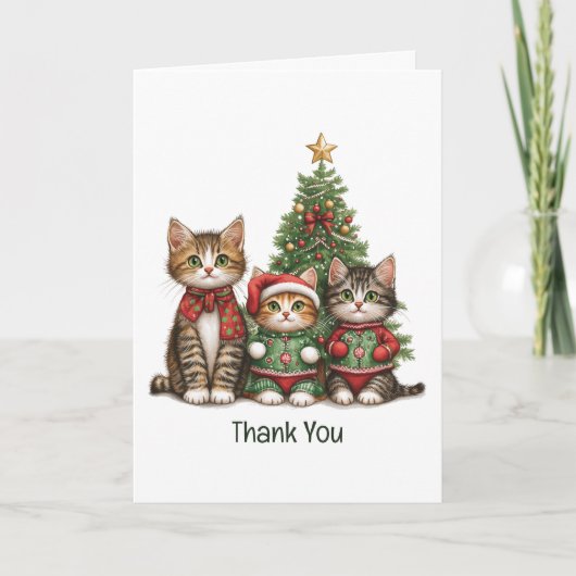 Chats de Noël Merci (Devant)