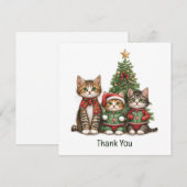 Chats de Noël Merci (Devant / Derrière)
