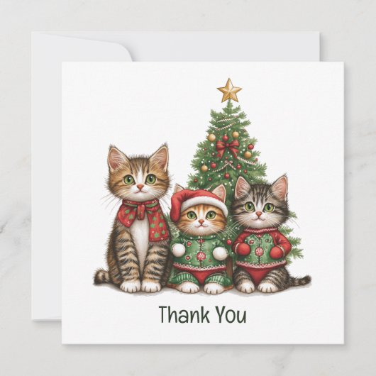 Chats de Noël Merci (Devant)