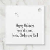 Chats de Noël mignons avec des étiquettes cadeau p (Dos)