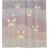 Chats de sable Douche rideau (Devant)