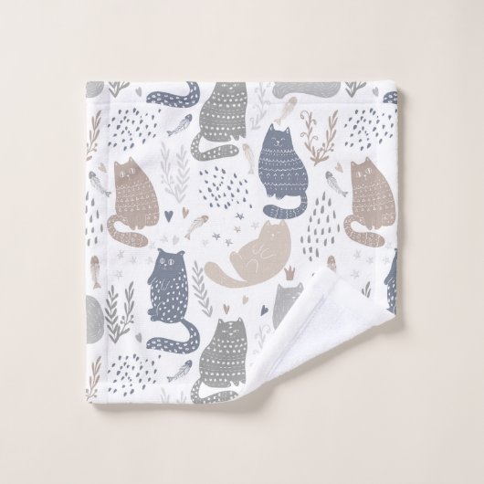 Chats de style scandinave cool (Gant de toilette)