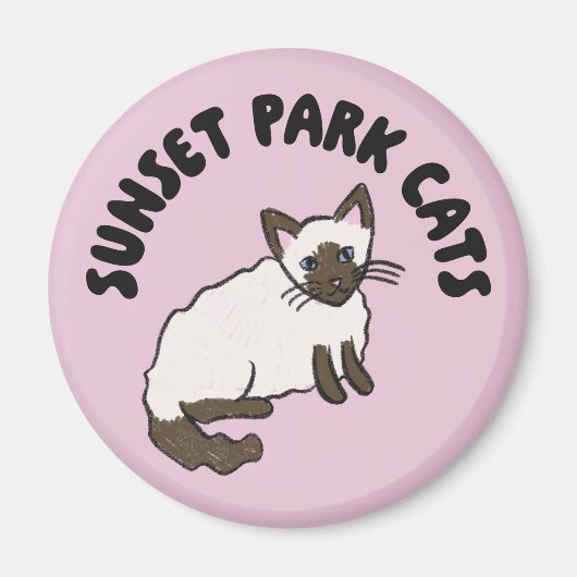 Chats de Sunset Park | Aimant | Chat Almond Rescue (Devant)