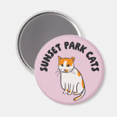 Chats de Sunset Park | Aimant | Chat de sauvetage (Recto/Verso)