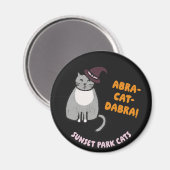 Chats de Sunset Park Magnet Halloween Sorcière Cen (Recto/Verso)