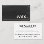 Chats de tableau moderne. carte punch de fidélité (Devant / Derrière)