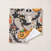 Chats d'Halloween Fête Drôle (Gant de toilette)
