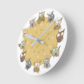 Chats Doodle Horloge murale (Angle)